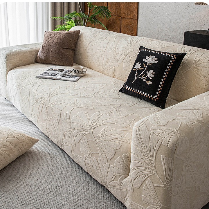 Vỏ bọc ghế Sofa Jacquard có váy Splash có thể dễ dàng tháo rời Vỏ bọc ghế Sofa in hình Dép cho phòng khách