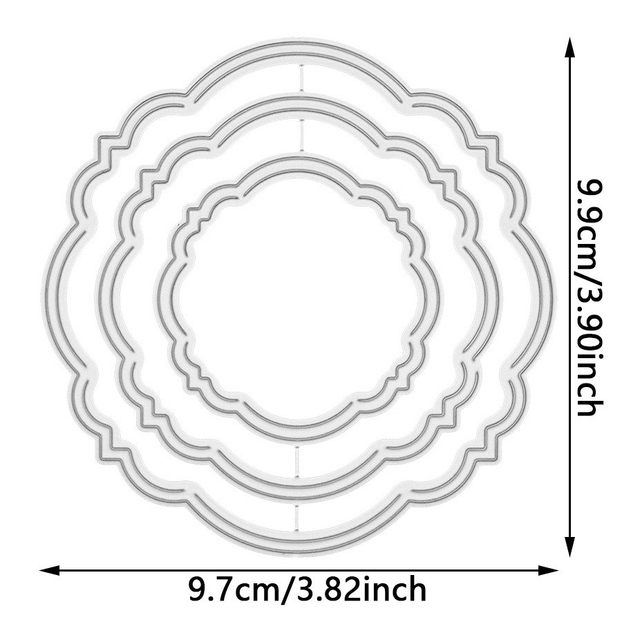 Khuôn cắt thép Carbon Khung trang trí sổ lưu niệm Kim loại Dập nổi DIY Khắc mẫu cắt khuôn Sổ tay sổ lưu niệm