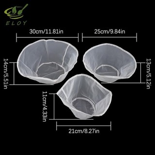 [ELOY] 1 Túi lưới lọc sữa đậu nành Túi lưới lọc chất lỏng Nylon Túi lưới lọc cà phê sữa Túi lưới lưới ép có thể tái sử dụng Dụng cụ nhà bếp VN
