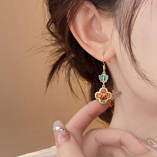 Mới Men Trung Quốc Bướm Tình Yêu Bông Tai Hoa Phong Cách Trung Hoa Cổ Điển Phương Đông Tính Khí Bông Tai