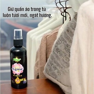 Combo 5 Chai Xịt Xả Vải Dạng Khô HygienC Plus 100ML - Xịt Thơm Quần Áo..