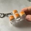 TOPTOOLCX Fidget Móc Khóa, Phím Bàn Phím DIY Nút Nắp Bàn Phím Ngón Tay, Chìa Khóa Thư Giãn Hấp Bánh Mì Vượt Qua Nút Thời Gian Móc Khóa Móc Khóa Người Lớn