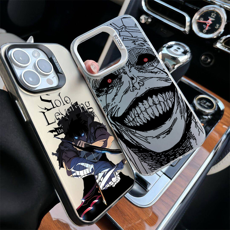 Anime Solo Leveling Cover Cho Samsung Galaxy S25 S24 S23 S22 S20 S21 Ultra Plus S20 FE S25 Edge 5G A51 A71 Shell Cool Print Premium IMD Armor Hard Acrylic Hợp Thời Trang