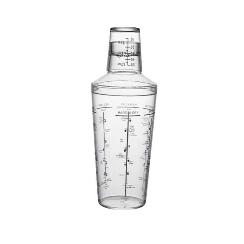 Shaker/ Bình Lắc Nhựa Vạch Đậm Cao Cấp 530ml và 700ml – Dụng Cụ Pha Chế Chuyên Nghiệp