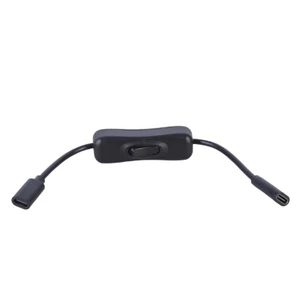Dây cáp mở rộng BTM Type C có nút chuyển đổi nguồn 480Mbps Dữ liệu 5V3A Dây sạc cho đèn LED Quạt đèn màu đen
