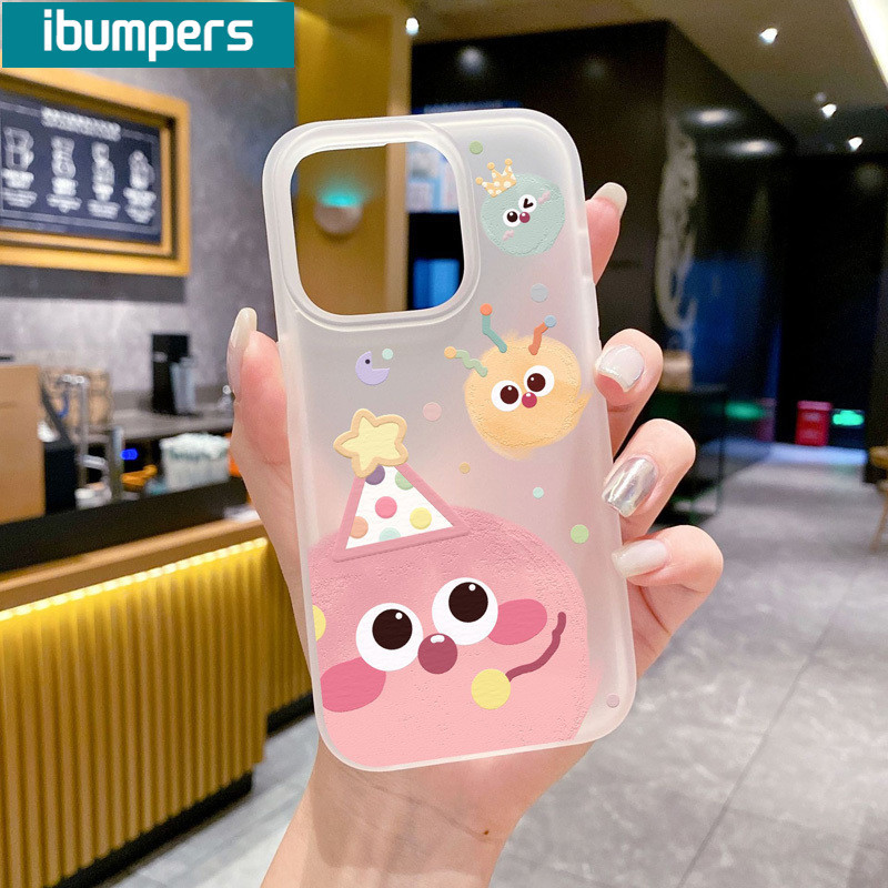 ibumpers Ốp Lưng IPhone Họa Tiết Yêu Tinh Màu Dễ Thương Ốp Điện Thoại Trong Suốt Nhám Mờ TPU Mỏng Chống Sốc Chống Bẩn Cho IPhone 16 15 14 12 13 11 Pro Max IP 7 8 Plus X XS XR