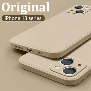 Iphone13 13Pro 13ProMax 13Mini Vuông Silicon Lỏng TPU Mềm Chống Sốc Ốp Điện Thoại Cho iPhone 13 Pro Max Mini Chống Vân Tay Điện Thoại Ốp Lưng Bảo Vệ Ốp Lưng
