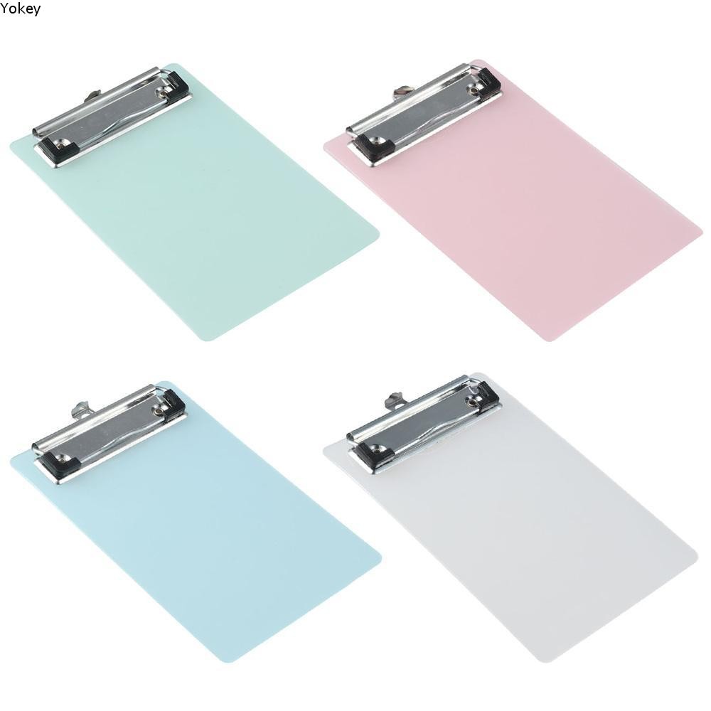 Bảng kẹp bỏ túi YOKEY A6, bảng kẹp mini nhựa nhiều màu, bảng kẹp ghi nhớ nhỏ