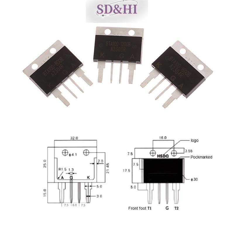 Triac BTA100 – 800B / 1200B / 1600B – Puissance, Neuf, Modèle Générique