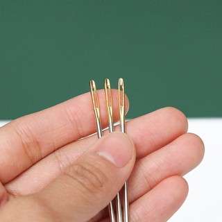 [120-073] Vỉ 3 Kim cỡ Đại Thêu, Thêu Ruy Băng / Thêu Tranh canvas - Kim dài 7cm x 3mm