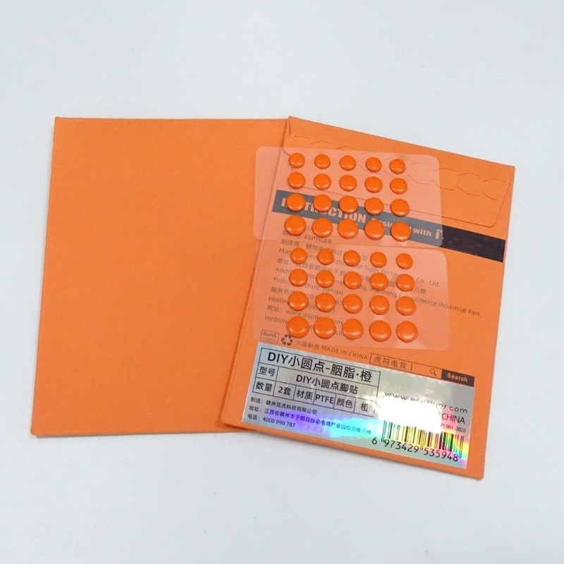 IOR 40 chiếc gói ICE V2 EsportsTiger Mouse Skates Chân chuột DIY Universal Dot Mouse Pad Antislip Orange Glides Arcs Edges