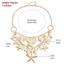 Dây đeo thắt lưng và dây chuyền cơ thể MONOSTYLE phong cách boho sao biển, chất liệu vỏ hợp kim giả, dành cho nữ