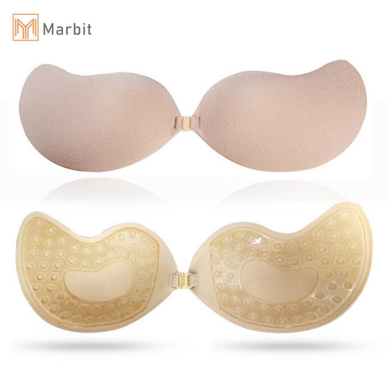 Marbit Strapless Silicone Push Up Áo ngực vô hình Tự dính Plus Kích thước Áo ngực liền mạch Mới