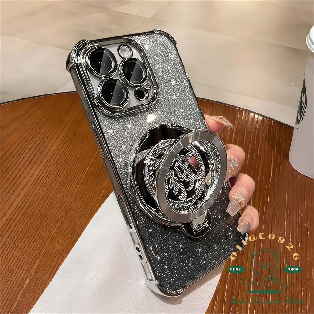 Năm Mới Màu Đỏ Giàu Giá Đỡ Từ Tính Ốp Lưng Điện Thoại iphone16 Pro Max 15 14 13 12 11 Vỏ Cho iPhone Vỏ Silicon Mềm TPU Chống Sốc