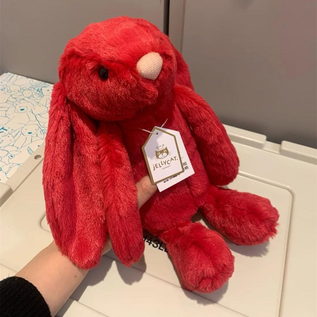 Jellycat Bashful Luxe Scarlett Bunny Thỏ Sang Trọng Búp Bê Giáng Sinh Quà Tặng Năm Mới saixit2vn