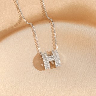 đây chuyển nhượng bạc nữ S925 chính kim Viện moissanite cao cấp trong cách điện bông tai cao cấp chữ H S62
