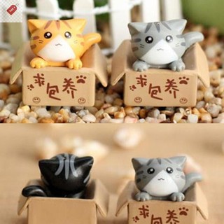 ALIK 1 Cái / bộ Vườn Dễ Thương Mèo Con Trang Trí Bức Tượng Nhỏ Trang Trí Phòng Nhà VN