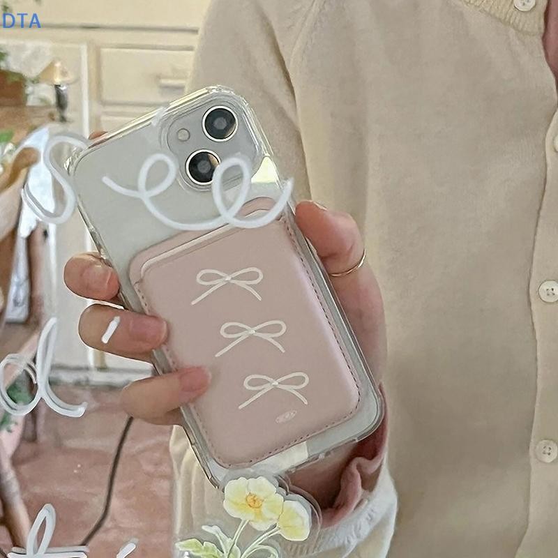 [DTA] Ốp lưng điện thoại ngọc trai nơ dễ thương cho thẻ ID Thẻ ngân hàng dành cho người giữ thẻ điện thoại PO