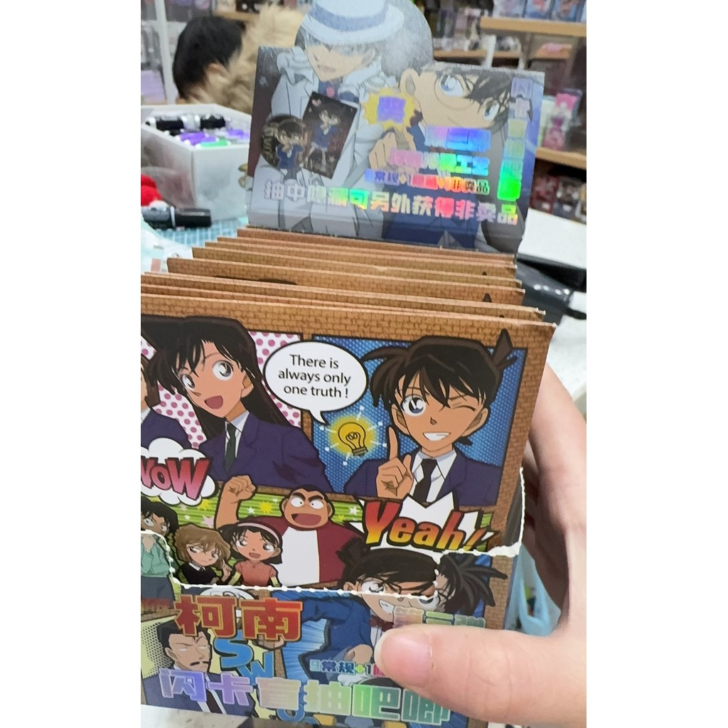 Bộ huy hiệu & thẻ Flash thám tử Conan | Thẻ Pin + Flash 75mm | Hộp mù | Sản phẩm phiên bản thứ 3 | Quà tặng sưu tập