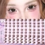 Lông mi giả AFTEROF, Lông mi nâu Wispy, Cụm đơn tự dính thủ công Không cần keo Lông mi phân đoạn DIY Nối mi mở rộng lông mi