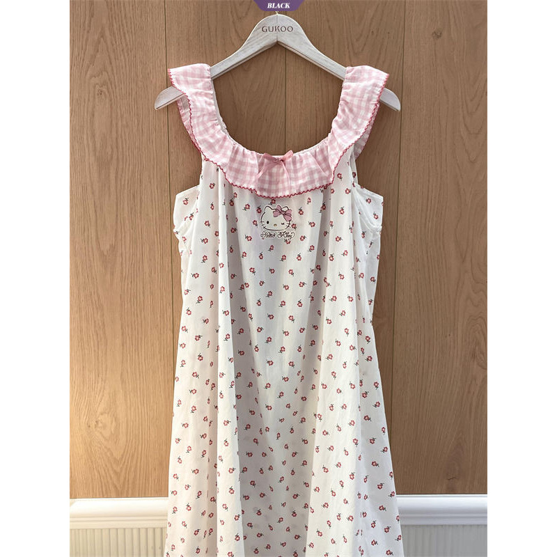 Váy HelloKitty Dễ Thương Và Ngọt Ngào Nữ Nhật Bản Mới Ins Phong Cách Mùa Hè Homewear Váy Ngủ [BL]