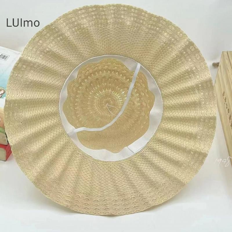 LUImo Vành Rộng Chống Tia UV Mũ Rơm Thời Trang Thường Ngày Thoáng Khí Đi Biển Mũ Xô Mũ Mùa Hè Mũ Chống Nắng SBS