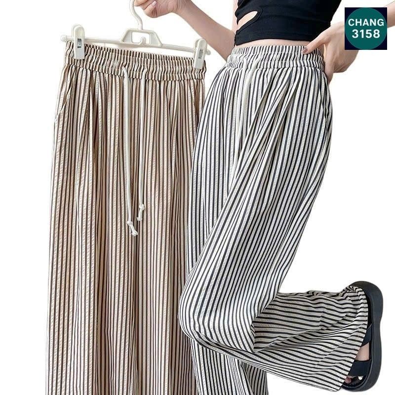 [ SẴN HÀNG ] Tổng hợp Sét Bộ Đồ Quần Đũi Kẻ Sọc +Mix áo Phông Mèo cute form rộng tay lỡ chất cotton-Chang3158