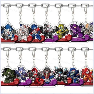 GC9 Transformers Autobots Optimus Prime Bumblebee Megatron acylic móc khóa túi móc khóa mặt dây chuyền CG9