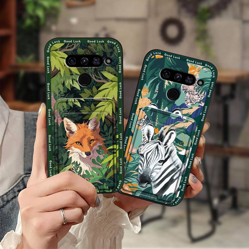 Ốp lưng TPU Cho LG V50 / V50 ThinQ Graffiti Hoạt Hình Bảo Vệ Khe Cắm Thẻ Dễ Thương Ốp Lưng Bọc Toàn Bộ Vỏ Mềm Chống Bụi Bẩn Silicon Chống Sốc Chống Thấm Nước
