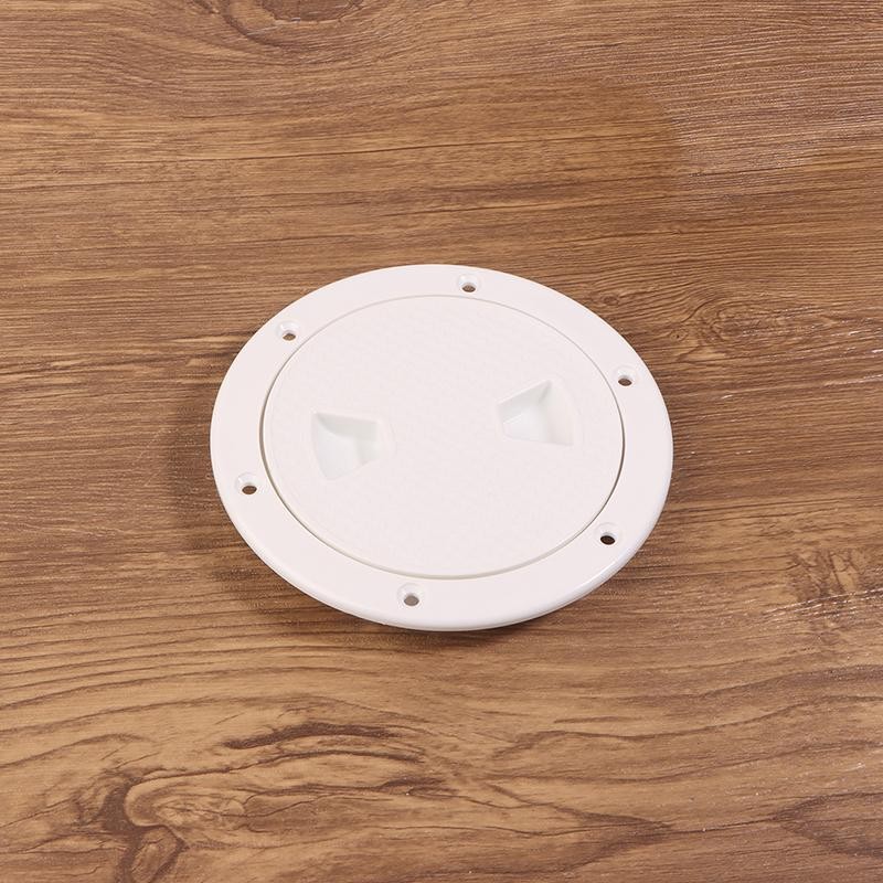 TMOY 4 / 6 / 8In Nhựa ABS Trắng Đen Sàn Tròn Tấm Kiểm Tra Hatch Cover Deck Tấm Chống Trượt Có Thể Tháo Rời Cho Marine RV Du Thuyền Thuyền TCVN