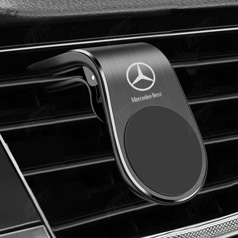 Giá đỡ điện thoại thông hơi điều hòa ô tô Mercedes Benz Giá đỡ điện thoại nam châm Mini hút hình chữ L cho GLE Class E Class C Class GLC Class A Class CLA Class V Class GLA Class