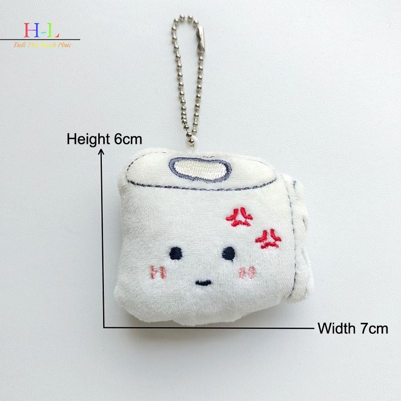 HL Nhà vệ sinh vui nhộn Móc khóa sang trọng Phim hoạt hình Răng cuộn giấy Poop Búp bê nhồi bông Mặt dây chuyền Vòng chìa khóa ô tô Ba lô Túi trang trí Quà tặng trẻ em LMWU