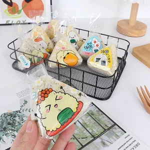 100 Chiếc Túi Đóng Gói Gạo Tam Giác Hoạt Hình Đáng Yêu Rong Biển Onigiri Sushi Làm Khuôn Dụng Cụ Bento Phụ Kiện VN