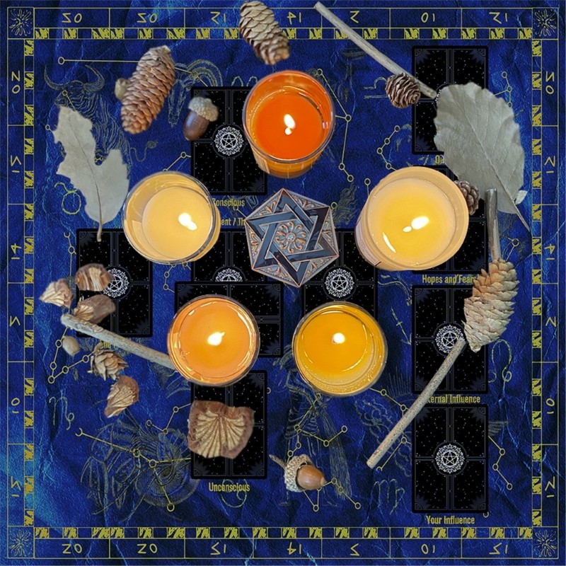 YOI Vuông Bói Toán Tấm Thảm Đọc Sách Chiêm Tinh Khăn Trải Bàn Tarot Khăn Trải Bàn Khăn Trải Bàn Vải Phù Thủy Cung Cấp