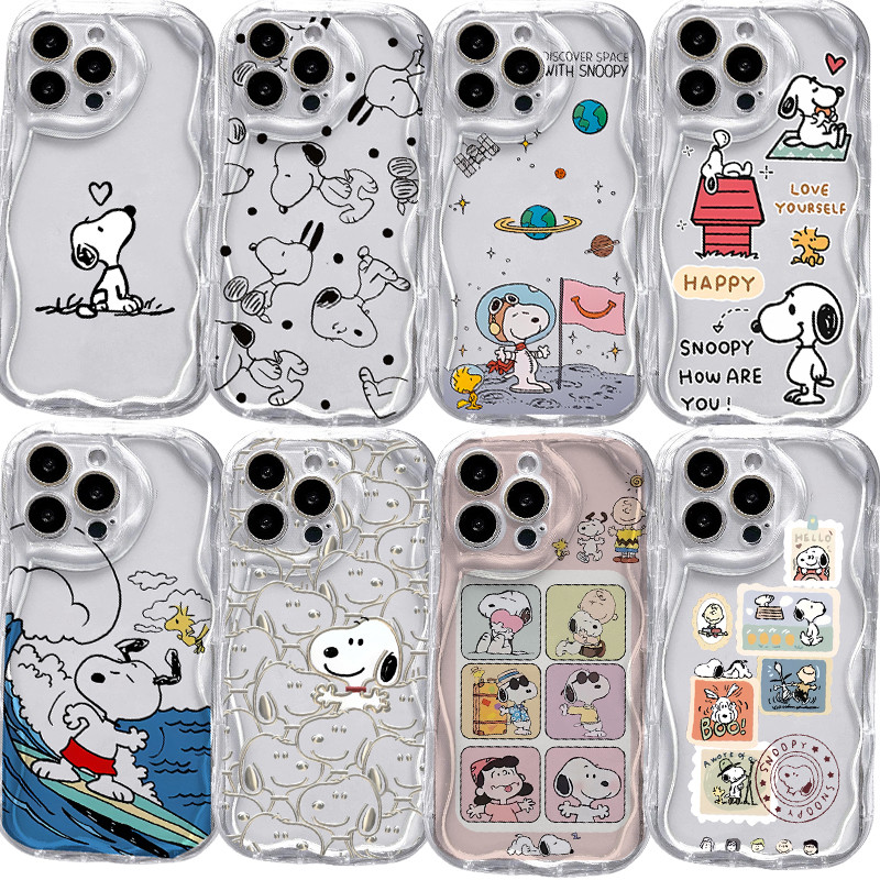 Vỏ Cho OPPO A5 A3 Pro 5G Reno 11 12 13 Pro 11F 12F 13F 8T 5G Ốp Lưng Phi Hành Gia Snoopy Silicone Dễ Thương Họa Tiết Hoạt Hình Camera Bảo Vệ Kem Chống Sốc Viền Sóng