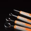 Công cụ kết cấu đồ gốm Dao khắc thủ công DIY Tay cầm bằng nhựa Vòng hai đầu Khắc Dao đất sét Công cụ khắc mịn VN
