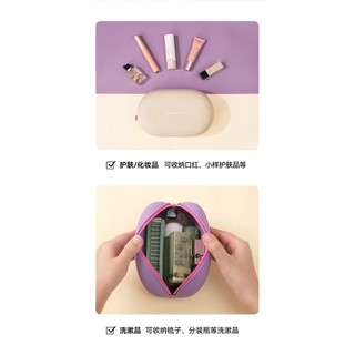 [Túi đựng đồ vệ sinh & mỹ phẩm silicone chống nước & di động · Dung tích lớn] |   Bộ tổ chức lưu trữ di động thân thiện với du lịch |   Túi lưu trữ đa chức năng phong cách Ins dễ thương