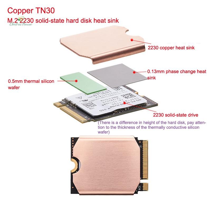 [Nhà Điện] 1 Bộ M.2 NVME 2280 2242 2230 SSD Tản Nhiệt Ổ Đĩa Thể Rắn Cho Laptop PC M2 2280 NGFF PCI-E SSD mới