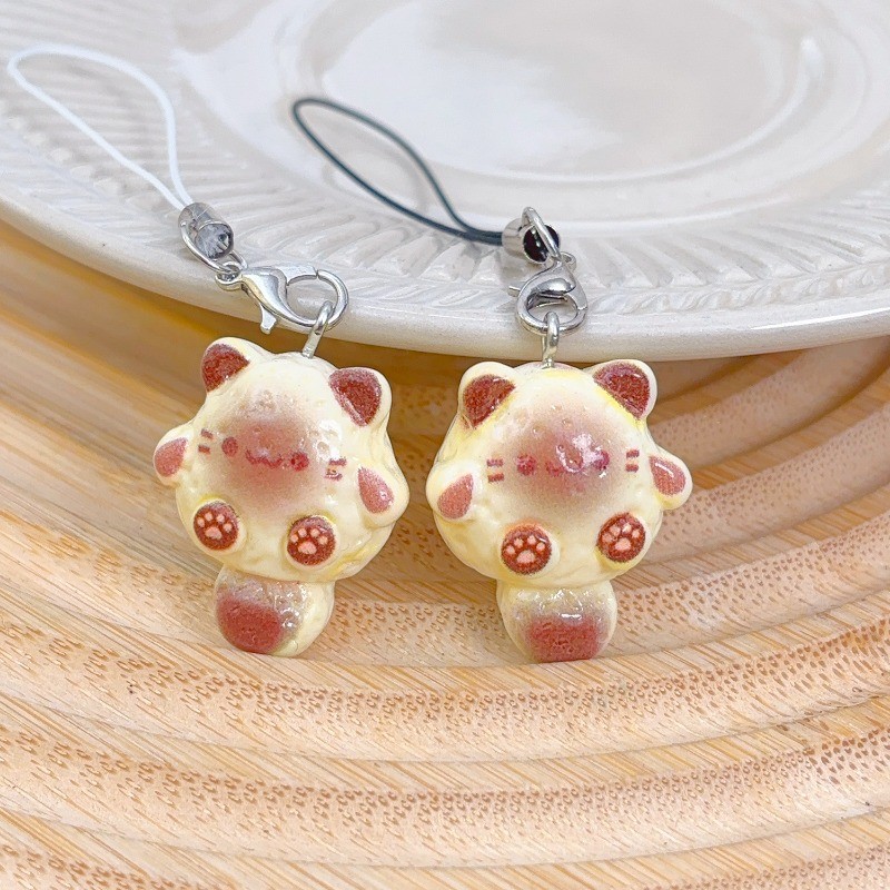 2 / 5 Dây Xích Điện Thoại Động Vật Di Động - Sáng Tạo Mèo Xiêm Thiết Kế Móc Khóa Mặt Dây Chuyền Thời Trang Cho Điện Thoại Thông Minh