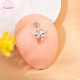 Deyangk Thời Trang Rốn Nhẫn Nữ Cô Gái Tinh Tế Zircon Pha Lê Bụng Nút Nhẫn Gợi Cảm Bụng Xuyên Cơ Thể Trang Sức Quà Tặng VN