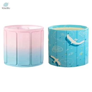 Bồn tắm PVC gập di động cắm trại/nhà ở, có đệm, dùng cho trẻ em và người lớn