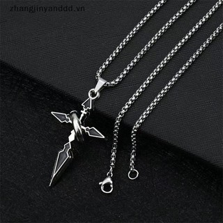 # yanddd # Vòng cổ mặt dây chuyền chéo cổ điển dành cho nam Dây chuyền đa năng Áo sơ mi mồ hôi hợp thời trang Punk Dây chuyền trang sức Quà tặng.
