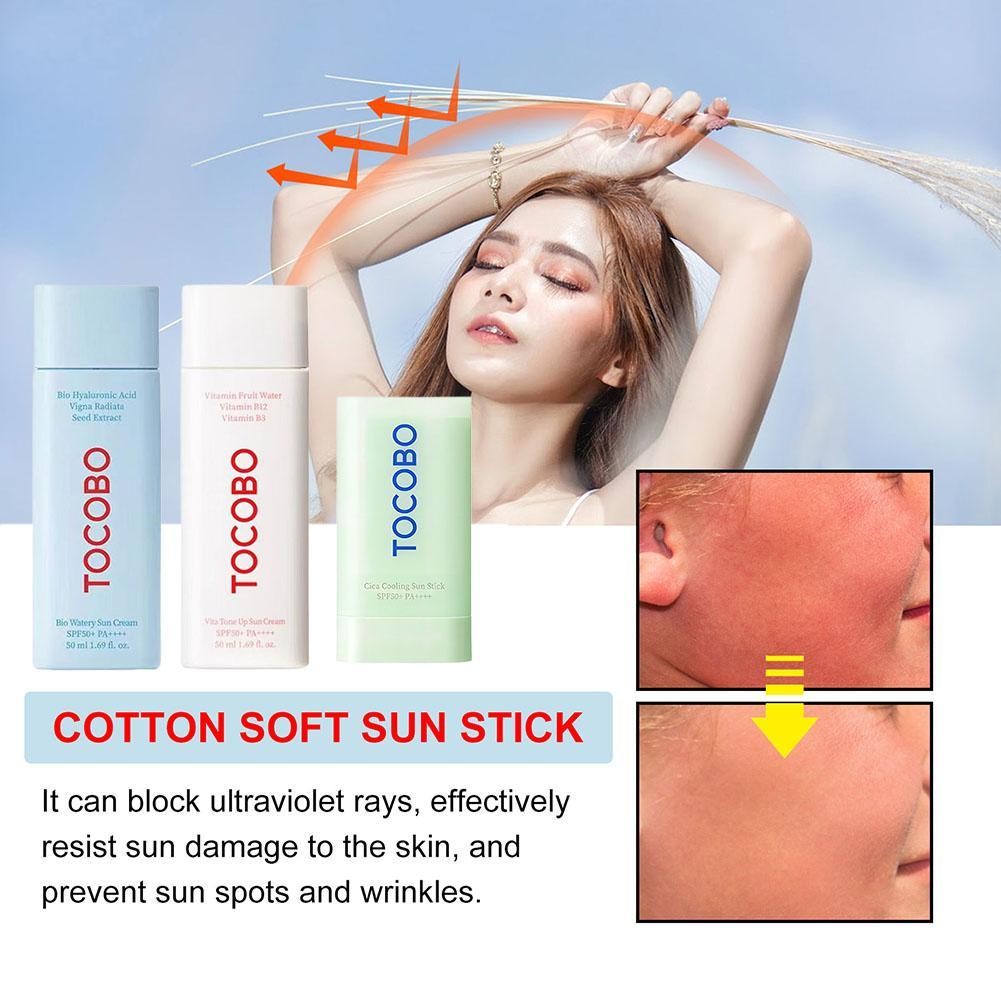 Kem chống nắng mặt TOCOBO SPF 50 PA + Kem chống nắng bảo vệ da O2V9