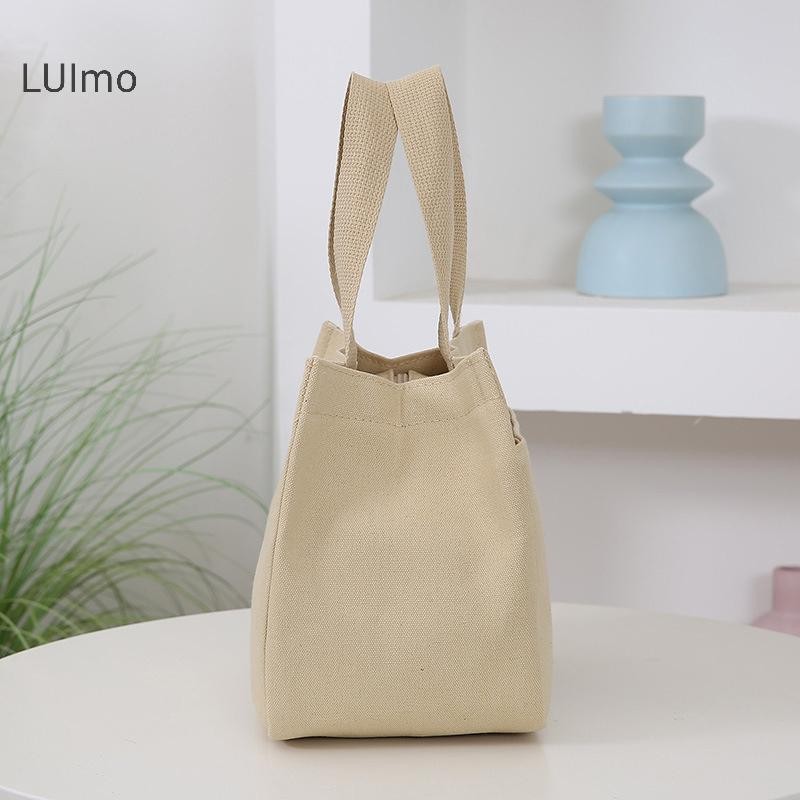 Luimo Hoạt Hình Dễ Thương In Họa Tiết Vải Túi Xách Đa Năng Nhân Viên Văn Phòng Túi Ăn Trưa Túi Tote SBS