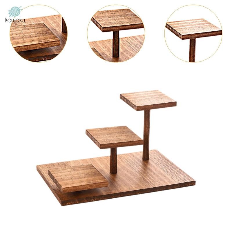 Giá đỡ bánh gỗ Giá đỡ món tráng miệng Nhẹ đa năng bậc thang đứng bậc
