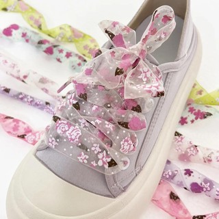 1 Đôi Chiều Rộng 2.6cm Dây Giày Đế Bằng In Ren Dây Giày Cho Giày Thể Thao Organza Dreamy Sợi Tuyết Trong Suốt Dây Giày Cho Người Phụ Nữ Mới