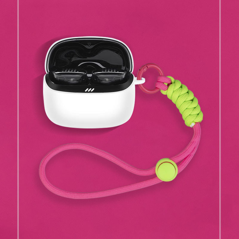 Dành Cho JBL TUNE BUDS 2 / Beam 2 / Flex 2 Ốp Lưng Tai Nghe Silicon Vỏ Bảo Vệ Tai Nghe Màu Trơn Tai Nghe Tay Mềm Bảo Vệ Chống Sốc Có Nhẫn