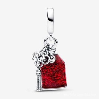 Hàng Hóa Tại Chỗ Gốc Xác Thực S925 Tinh Khiết Bạc Trang Sức May Mắn Amulet Đôi Đung Lủng Lẳng Quyến Rũ