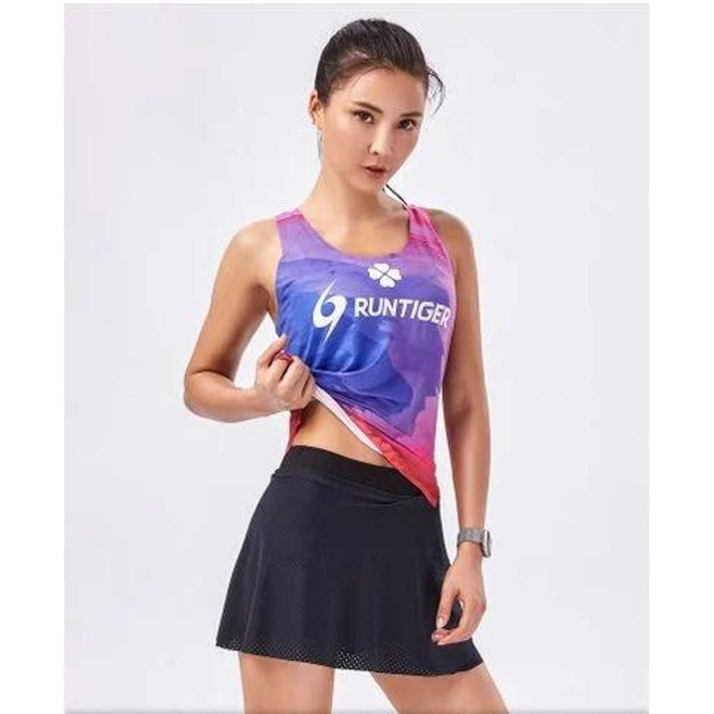 Áo chạy bộ cọc tay nữ RUNTIGER 4976B - Công nghệ sợi Quick-DryTop thoáng khí, nhanh khô top sport