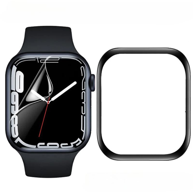 Dành Cho Series 6 5 4 SE 40mm 44mm 3 2 1 38mm 42mm HD Đen Kính Cường Lực Cho Apple Watch Series 10 42mm 46mm 9 8 7 41mm 45mm Ultra 2 49mm Chống Vân Tay Bảo Vệ Màn Hình Đồng Hồ